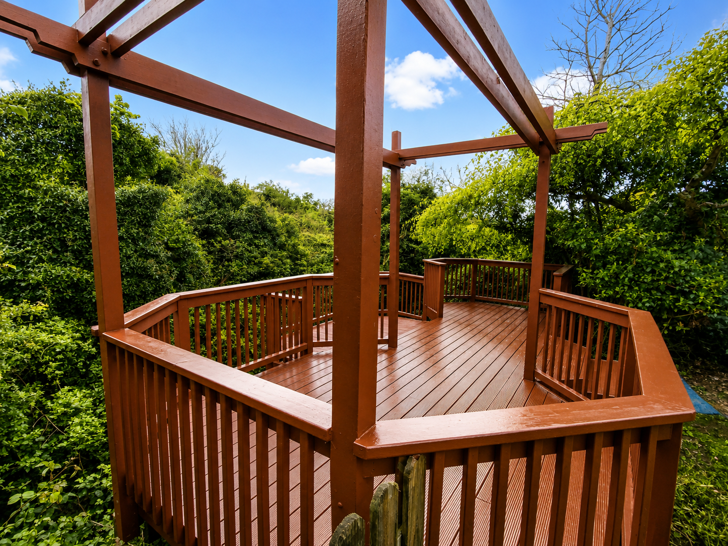 Timber decking in Sadolin — Newtownards
