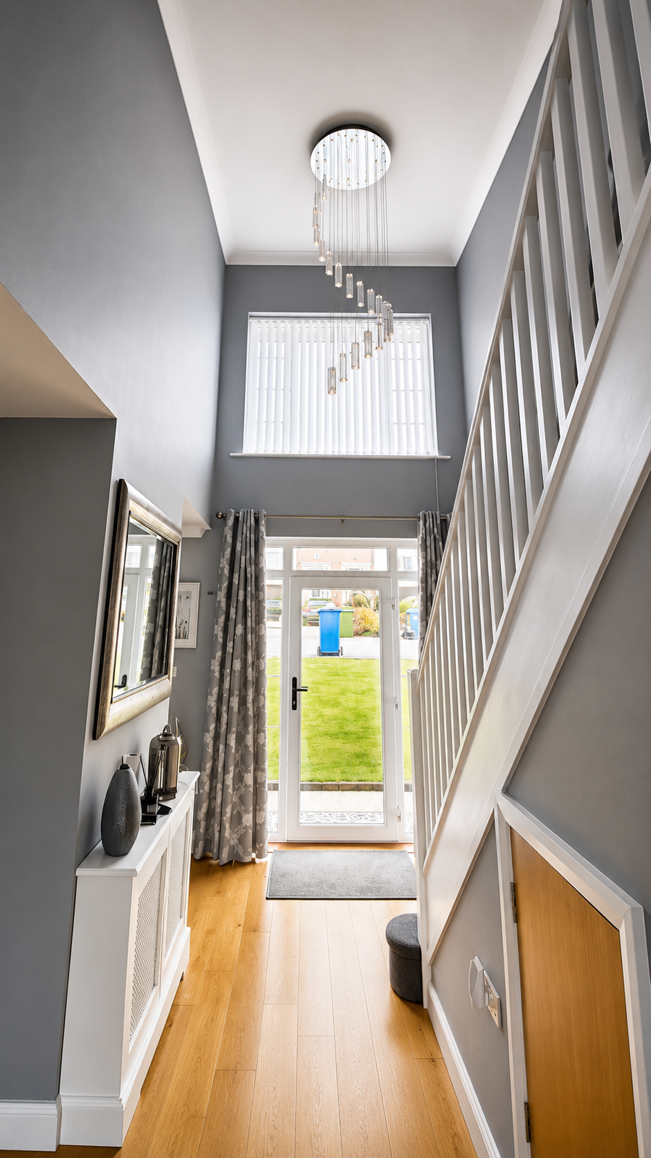 Grey-painted staircase — Bangor