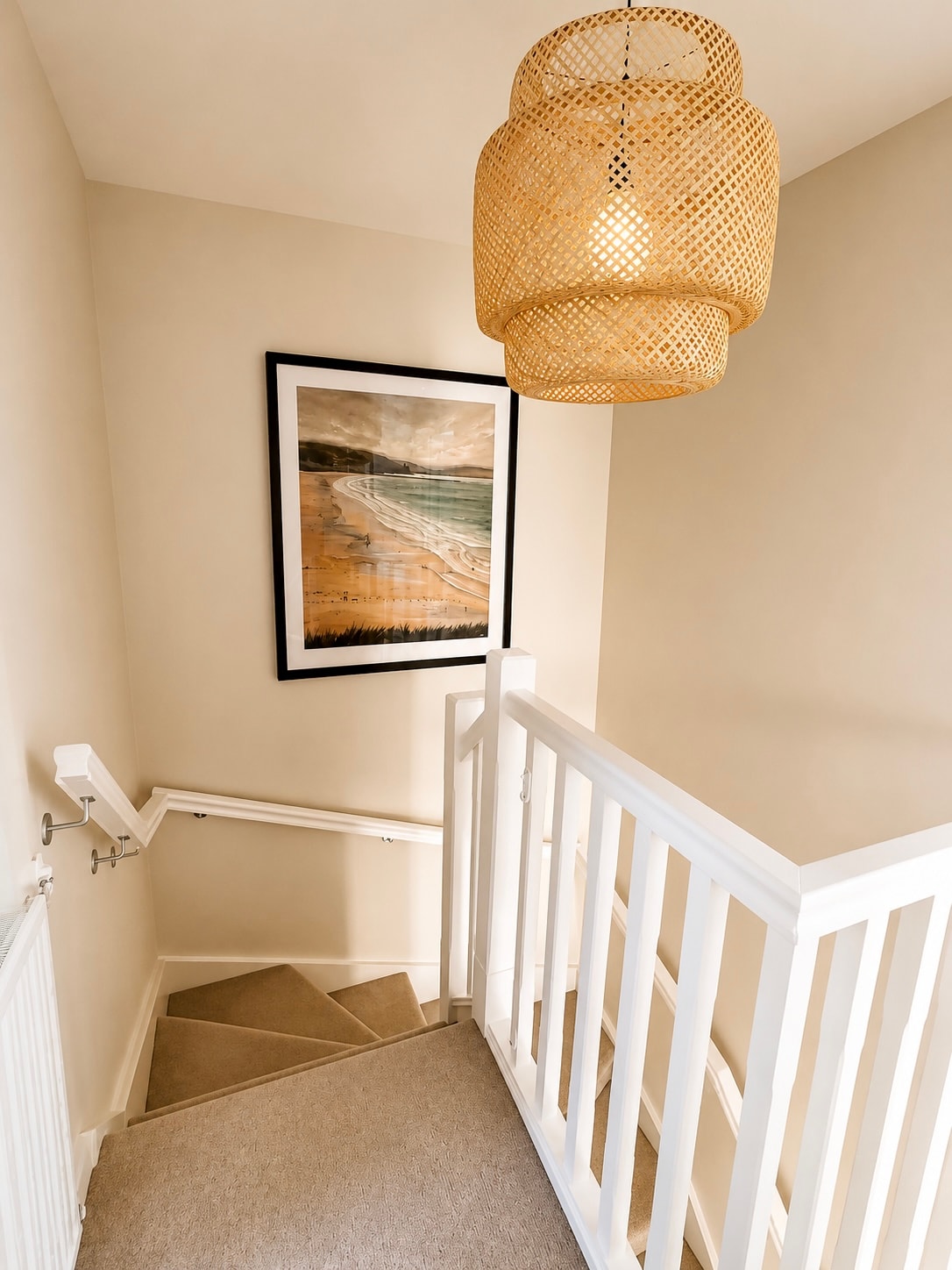 Staircase in Farrow & Ball Dimity — Bangor