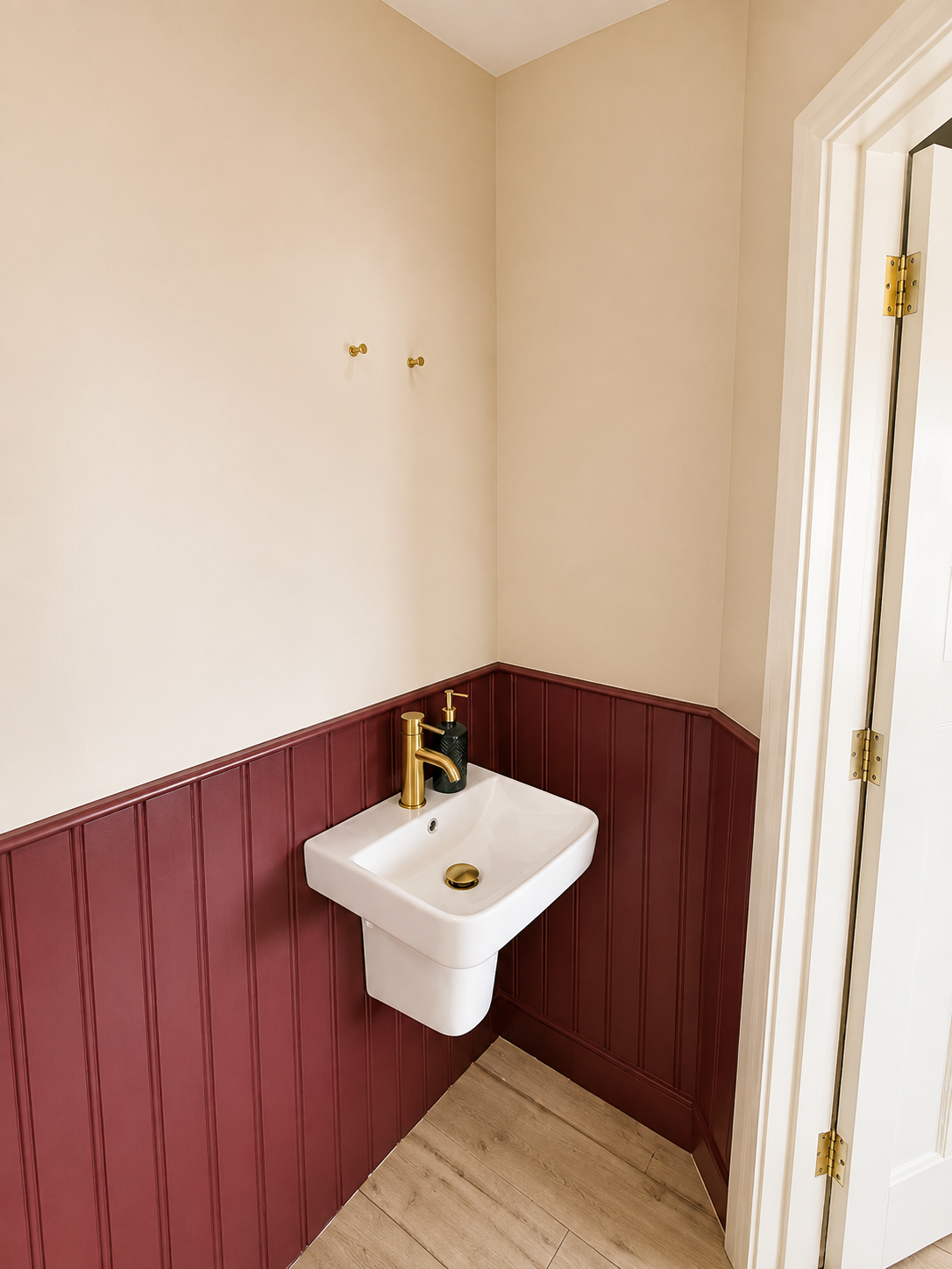 Finished cloakroom — completed view